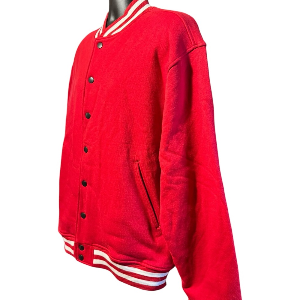 American apparel varsity jacket bomber coat red sports - Picture 2 of 5